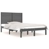 vidaXL Bedframe massief hout grijs 135x190 cm