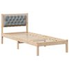 vidaXL Bedframe Lichtgrijs 90 x 200 cm Massief grenenhout