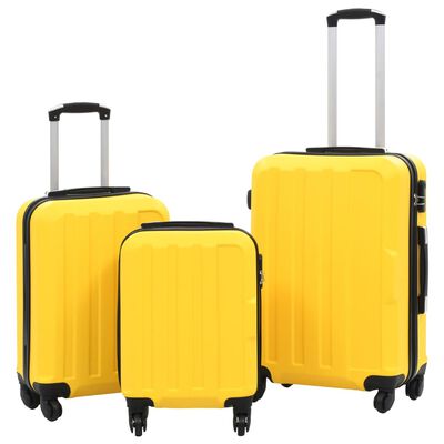 ik klaag Blijkbaar meel vidaXL 3-delige Harde kofferset ABS geel online kopen | vidaXL.be