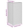 vidaXL Plantenbak 30x30x60 cm poly rattan bruin