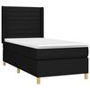 vidaXL Boxspring met matras en LED stof zwart 90x190 cm