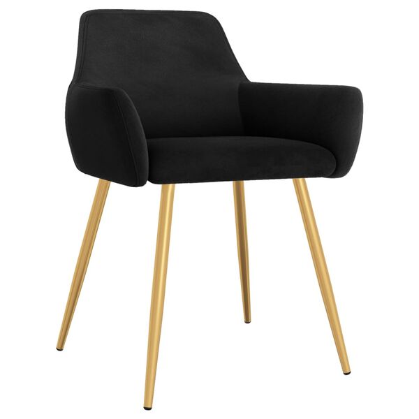 vidaXL Eetkamerstoelen 6 st fluweel zwart