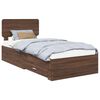 vidaXL Bedframe met lade Bruin Eiken 75 x 190 cm Bewerkt hout