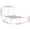 vidaXL Bedframe massief hout grijs 200x200 cm