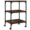 vidaXL Printerkastje 3-laags 50x41x75 cm bewerkt hout gerookt eiken