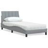 vidaXL Bed met matras "Hanko" stof lichtgrijs 90x190 cm