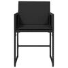 vidaXL Tuinstoelen 4 st met kussens poly rattan zwart