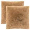 vidaXL Kussensloop 2 st HEERLEN Taupe 55 x 55 cm PV Fleece