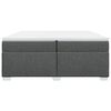 vidaXL Boxspring met matras stof donkergrijs 200x200 cm
