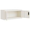 vidaXL Archiefkast 90x40x130 cm staal wit