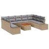 vidaXL Tuin Sofa Set 10 pcs beige en lichtgrijs