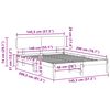 vidaXL Bedframe met hoofdeinde Wit 140 x 200 cm Massief grenenhout