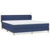 vidaXL Boxspring met matras stof blauw 180x200 cm