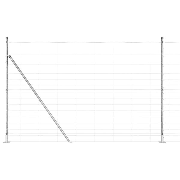 vidaXL Afrasteringspaal Gegalvaniseerd 25 x 1,6 m Staal