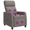 vidaXL Massage Recliner Taupe Stof