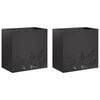 vidaXL Plantenbak 2 st Zwart 50 x 30 x 49 cm Koudgewalst staal