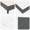 vidaXL Boxspring bed met matras met LED Donkergrijs 160 x 200 cm Stof
