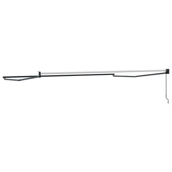 vidaXL Handmatig uitschuifbaar zonnescherm Antraciet 4 x 2 m Aluminium