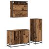 vidaXL Badkamermeubelset met lade 3 pcs Oud Hout Bewerkt hout