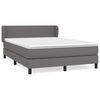 vidaXL Boxspring met matras kunstleer grijs 140x190 cm