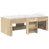 vidaXL Kinder Hoogslaper Sonoma Eiken 90 x 190 cm Bewerkt hout