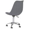 vidaXL Kantoorstoel draaibaar stof lichtgrijs