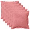 vidaXL Kussen met kussen HOUTEN 6 st Roze fluweel