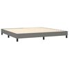 vidaXL Boxspring bed stof donkergrijs 200x200 cm