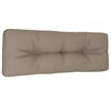 vidaXL Palletkussen 120x40x12 cm stof taupe