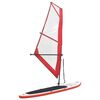 vidaXL Stand-up paddleboard opblaasbaar met zeilset rood en wit