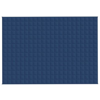 vidaXL Verzwaringsdeken 155x220 cm 7 kg stof blauw