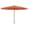 vidaXL Parasol met houten paal 400x273 cm terracottakleurig