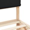 vidaXL Bedframe met Gevoerd Hoofdgedeelte Zwart 200 x 200 cm