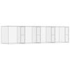 vidaXL Hondenbench Zilver 800 x 200 x 200 cm Gegalvaniseerd staal