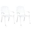 vidaXL Tuinstoel 2 pcs Wit 55 x 56.5 x 91cm Aluminium