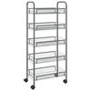 vidaXL Keukentrolley 5-laags 46x26x105 cm ijzer grijs