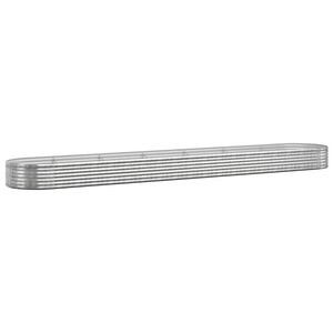 vidaXL Plantenbak 544x100x36 cm gegalvaniseerd staal zilverkleurig
