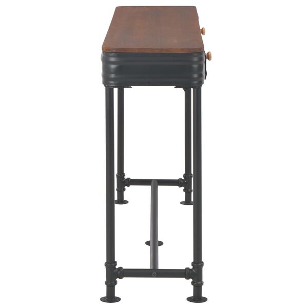 vidaXL Wandtafel met 2 lades 120x30x75 cm massief vurenhout