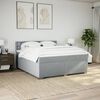vidaXL Boxspring met matras stof lichtgrijs 180x200 cm
