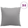 vidaXL Bankkussens 4 st 60x60 cm stof grijs