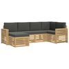 vidaXL Buiten bankenset 6 pcs Wit en antracietkleurig Polyester
