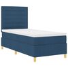 vidaXL Boxspring bed met matras met hoofdeinde Blauw 100 x 200 cm Stof