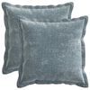 vidaXL Kussensloop 2 st HOUTEN Lichtblauw 40 x 40 cm Chenille Stof