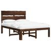 vidaXL Tweepersoonsbed met hoofdeinde ROSTOCK Donkerbruin 150 x 200 cm