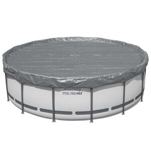 Bestway Zwembadcover &Oslash;4,27 m Rond Polyester Grijs