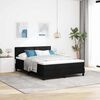 vidaXL Boxspring bed met matras met hoofdeinde Zwart 140 x 200 cm Stof