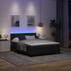 vidaXL Boxspring bed met matras met LED Zwart 140 x 200 cm Stof