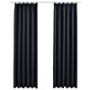 vidaXL Gordijnen verduisterend met haken 2 st 140x245 cm antraciet