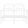 vidaXL Bedframe met hoofd- en voeteneinde&nbsp;metaal wit 120x200 cm