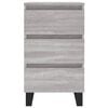 vidaXL Nachtkastjes 2 st 40x35x69 cm bewerkt hout grijs sonoma eiken